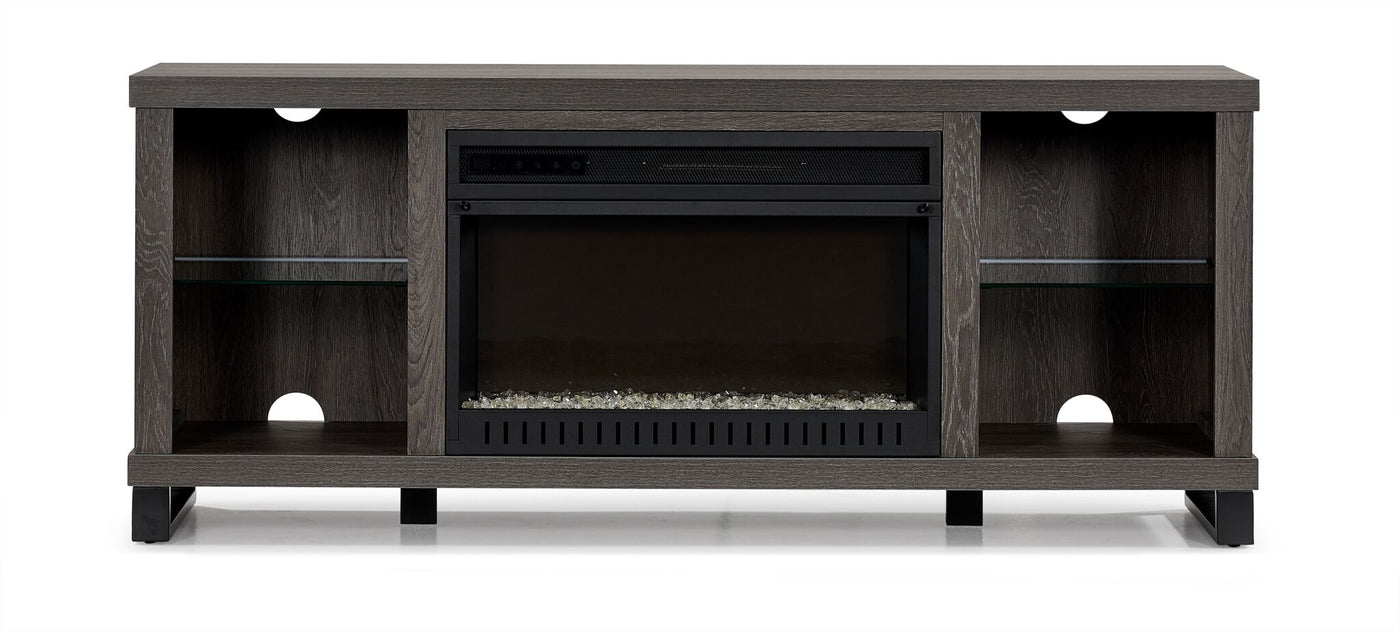 Neelam 60" Fireplace Console - Light Grey