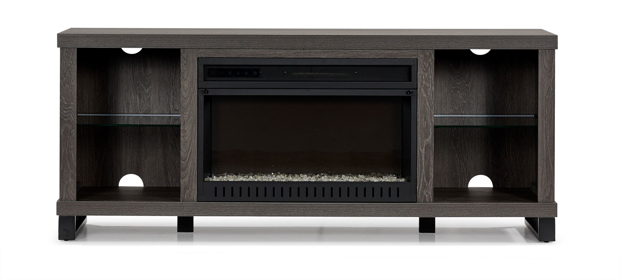 Neelam 60" Fireplace Console - Light Grey