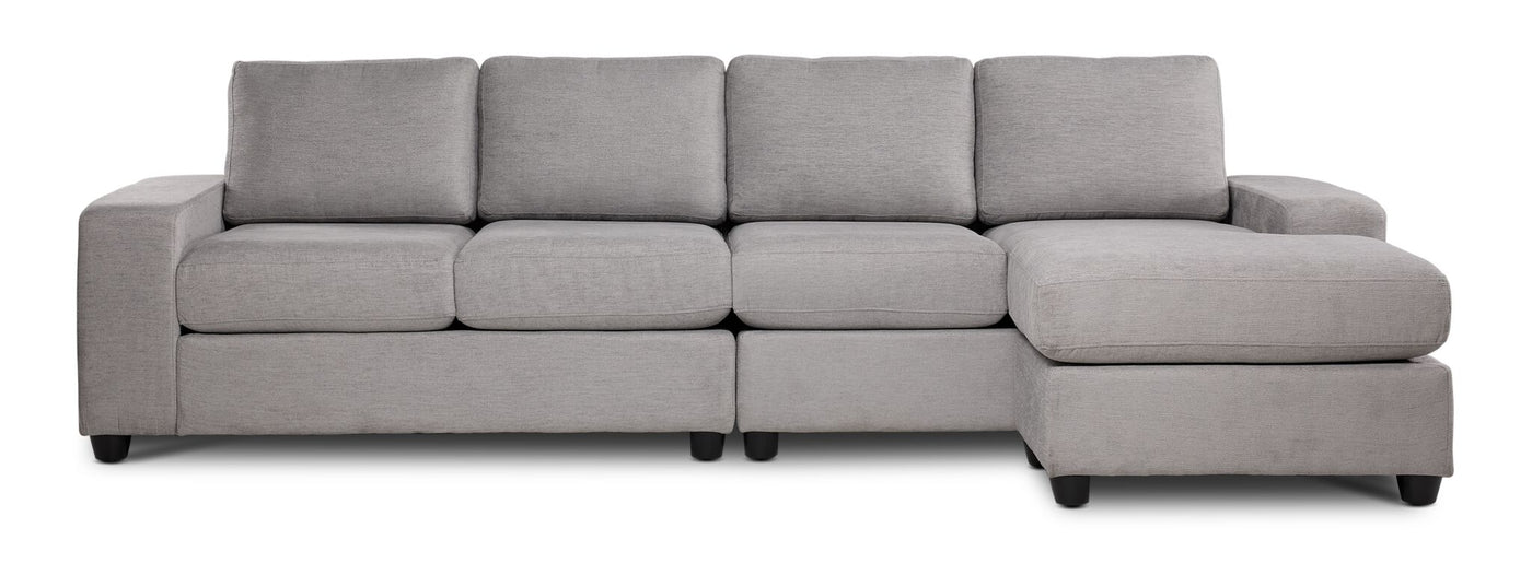 Neptune 2-Piece Sectional with Reversible Chaise - Grey