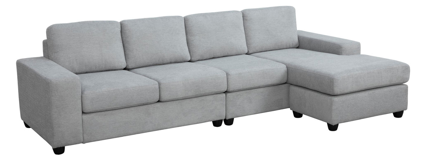 Neptune 2-Piece Sectional with Reversible Chaise - Grey