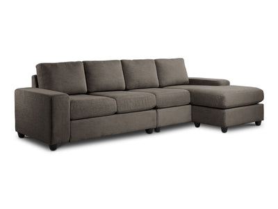 Neptune 2-Piece Sectional with Reversible Chaise - Brown