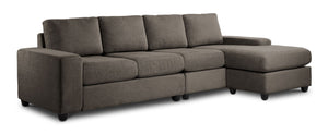 Neptune 2-Piece Sectional with Reversible Chaise - Brown
