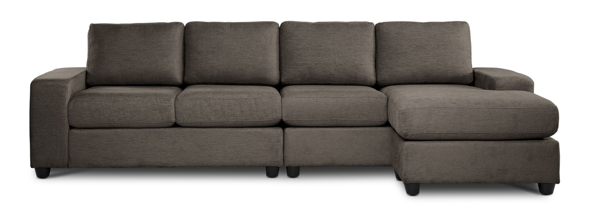 Neptune 2-Piece Sectional with Reversible Chaise - Brown