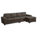 Neptune 2-Piece Sectional with Reversible Chaise - Brown