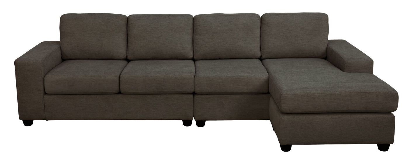 Neptune 2-Piece Sectional with Reversible Chaise - Brown