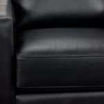 Nevada Leather Swivel Chair - Black
