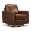 Nevada Leather Swivel Chair - Brown