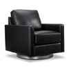 Nevada Leather Swivel Chair - Black