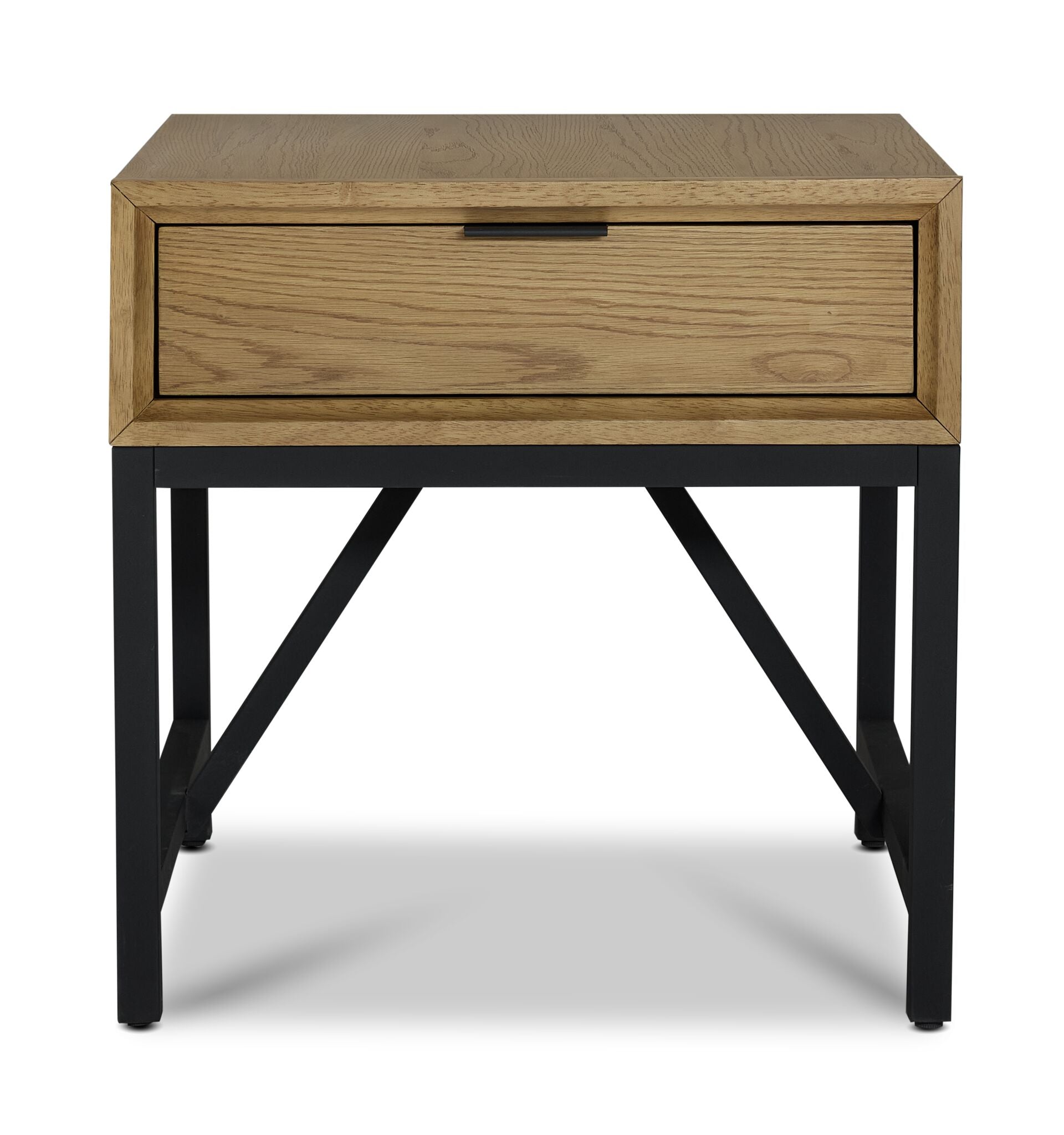 Feeling Connected - Newport 24" End Table - Oak and Black