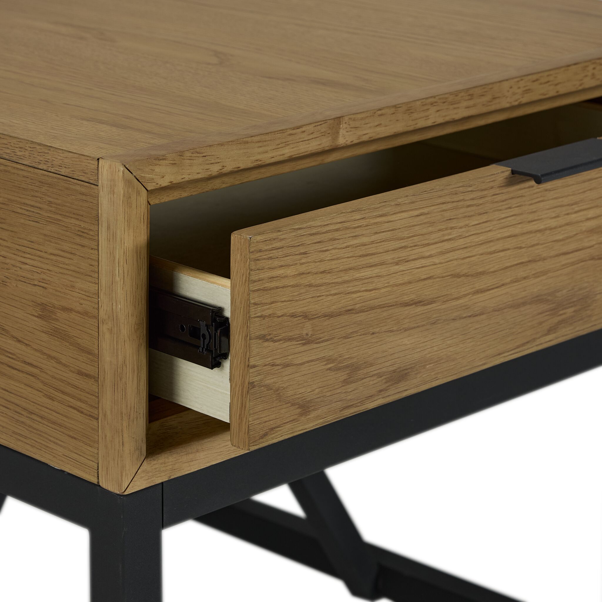 Feeling Connected - Newport 24" End Table - Oak and Black