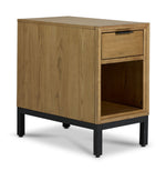 Feeling Connected - Newport 14" Chairside Table - Oak and Black