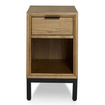 Feeling Connected - Newport 14" Chairside Table - Oak and Black
