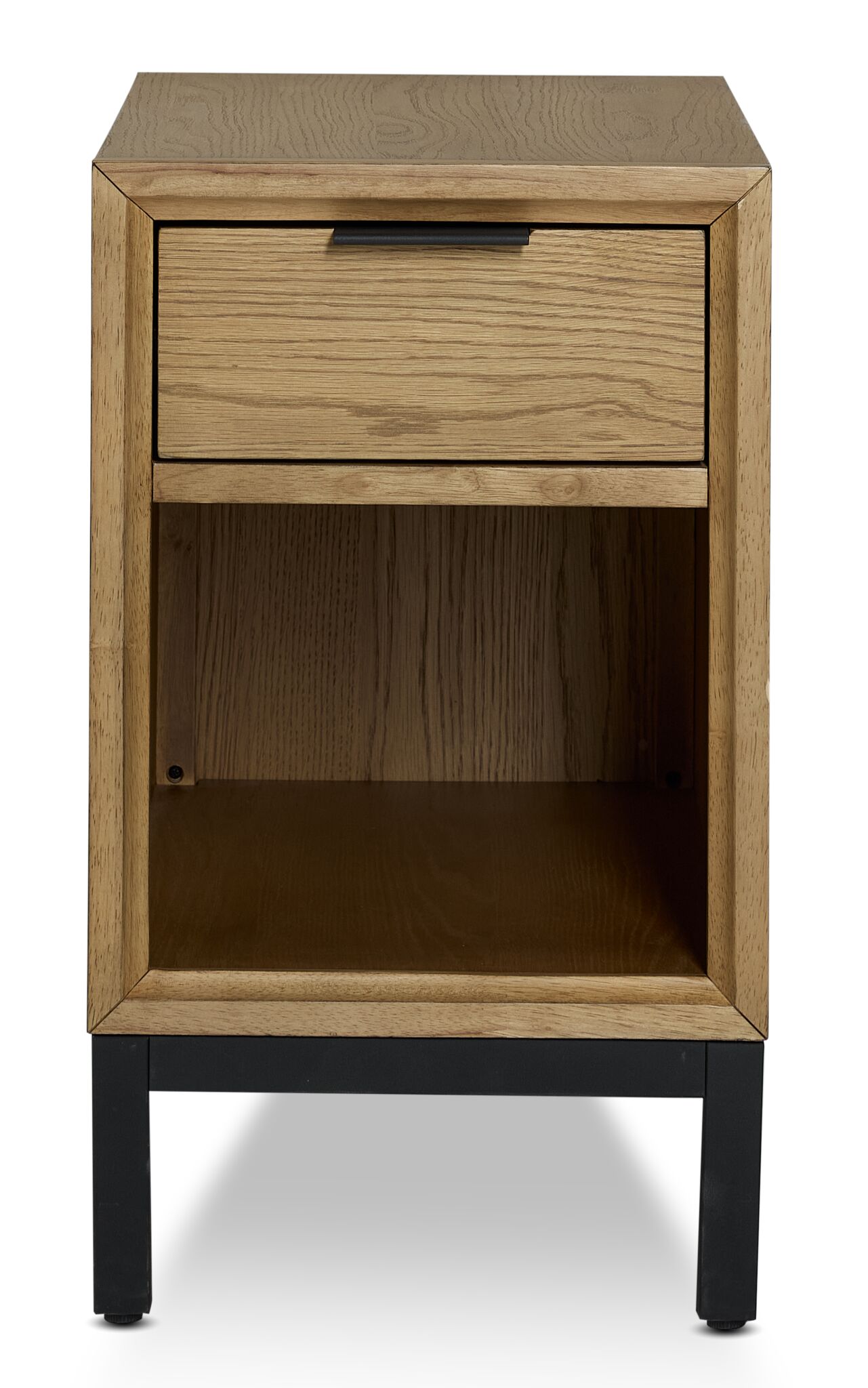 Feeling Connected - Newport 14" Chairside Table - Oak and Black