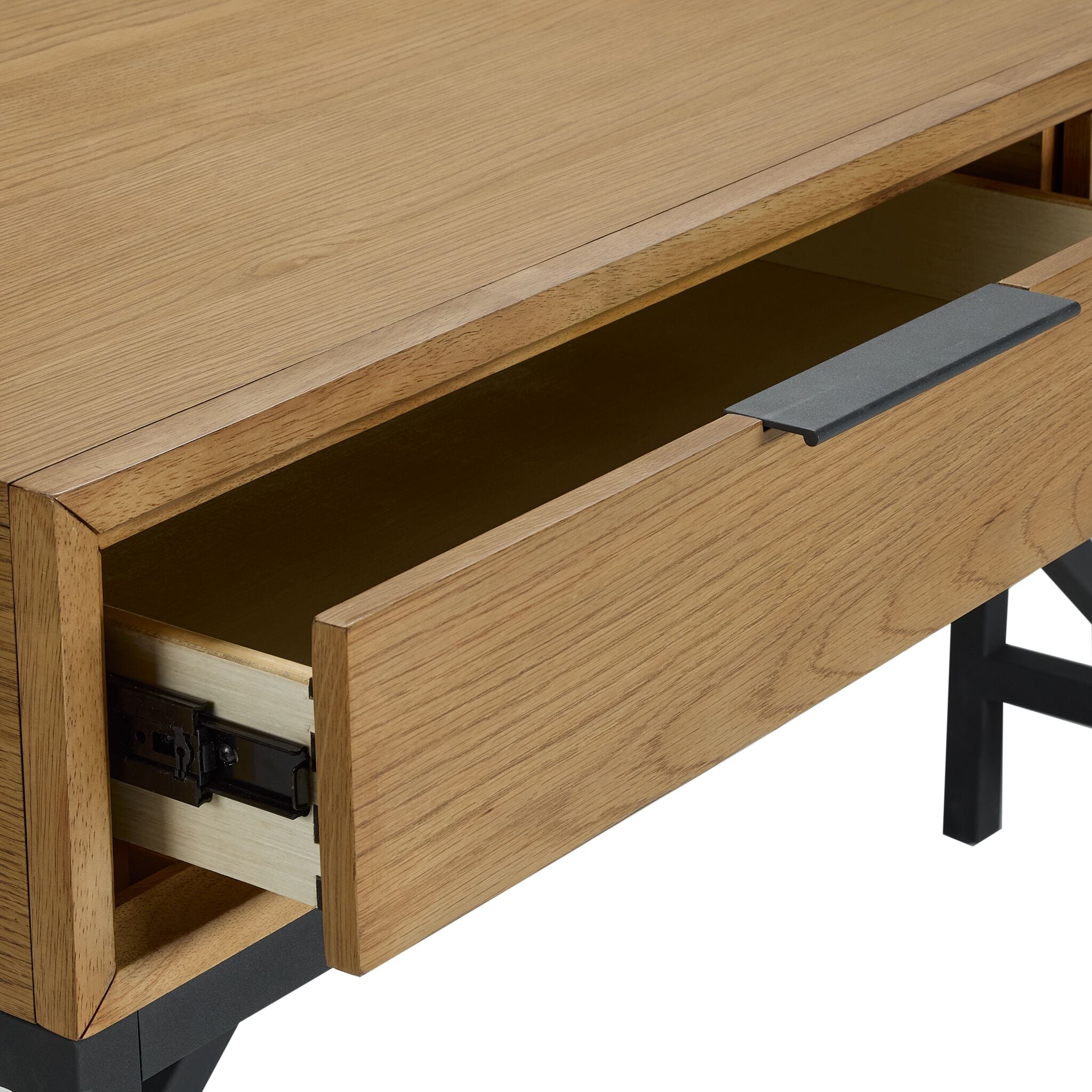 Feeling Connected - Newport 52" Sofa Table - Oak and Black