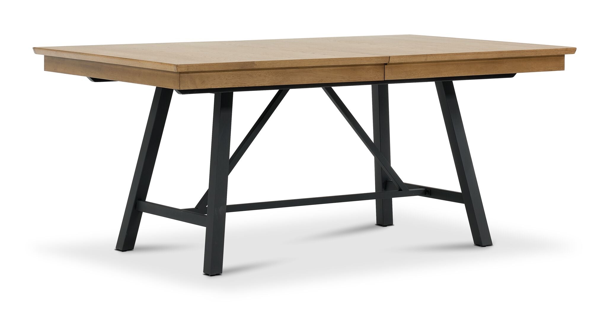 Feeling Connected - Newport 7-Piece Extendable Dining Set - Oak and Black