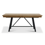 Feeling Connected - Newport Extendable Trestle Table - Oak and Black