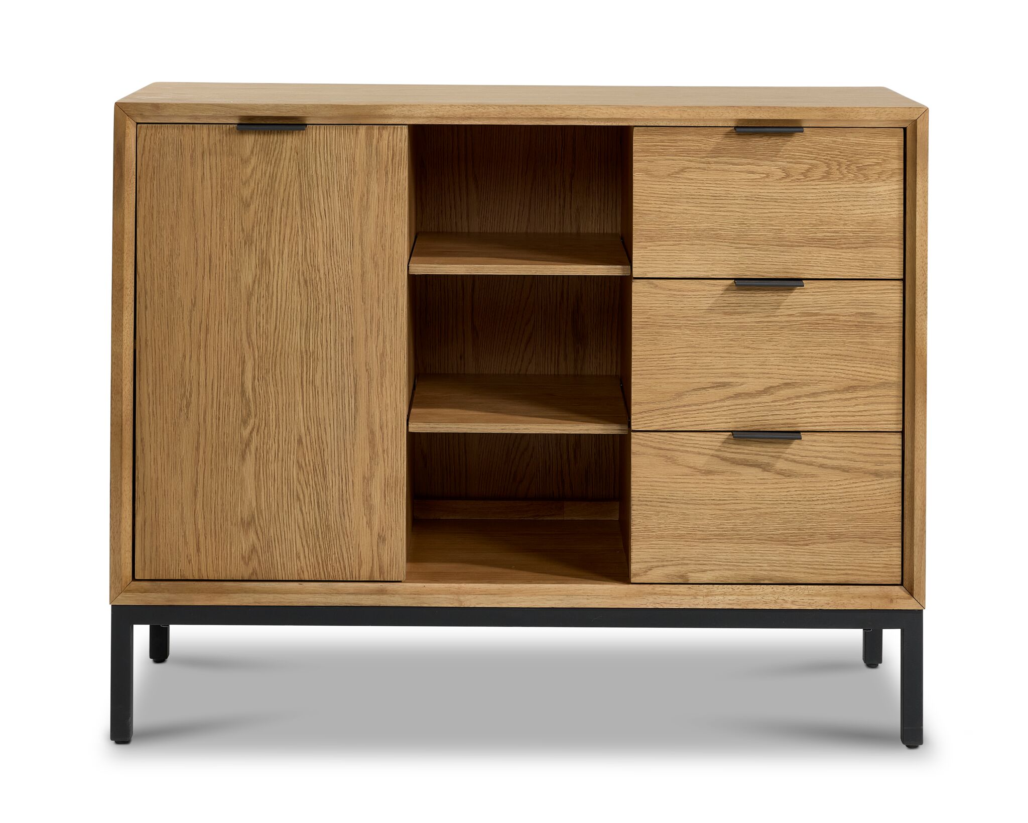 Feeling Connected - Newport Server - Oak and Black | Leon's