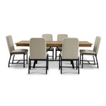 Feeling Connected - Newport 7-Piece Extendable Dining Set - Oak and Black