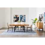 Feeling Connected - Newport Extendable Trestle Table - Oak and Black
