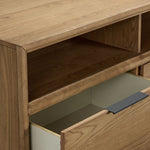 Feeling Connected - Newport 70" TV Stand - Oak and Black