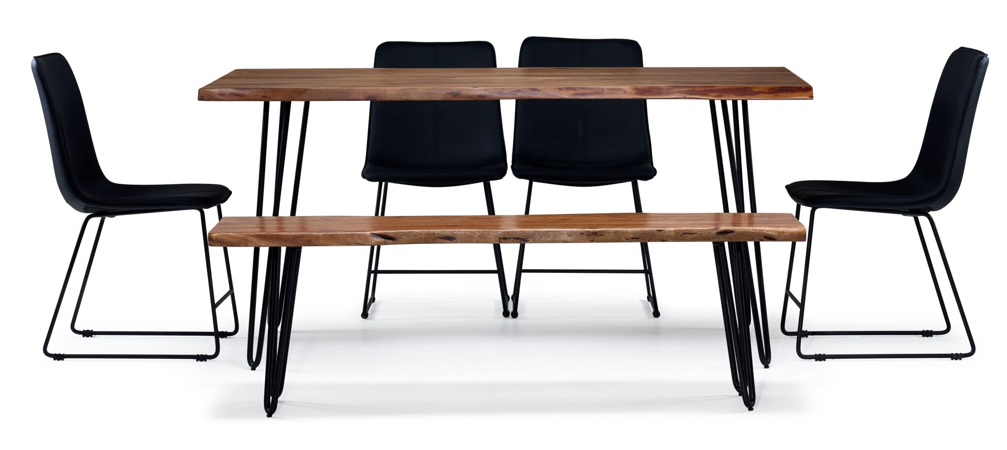 Niagara 6-Piece Dining Set - Natural, Black