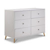 Delta Children Nico 6 Drawer Dresser - Bianca White, Natural