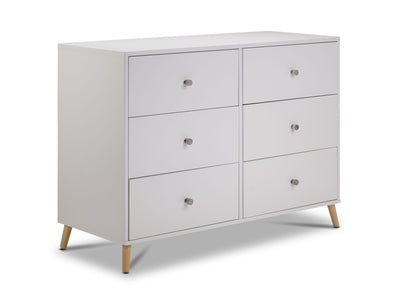 Delta Children Nico 6 Drawer Dresser - Bianca White, Natural