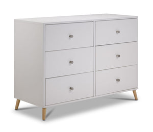 Delta Children Nico 6 Drawer Dresser - Bianca White, Natural