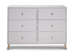 Delta Children Nico 6 Drawer Dresser - Bianca White, Natural