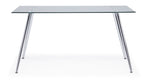 Novella Dining Table - Glass, Chrome