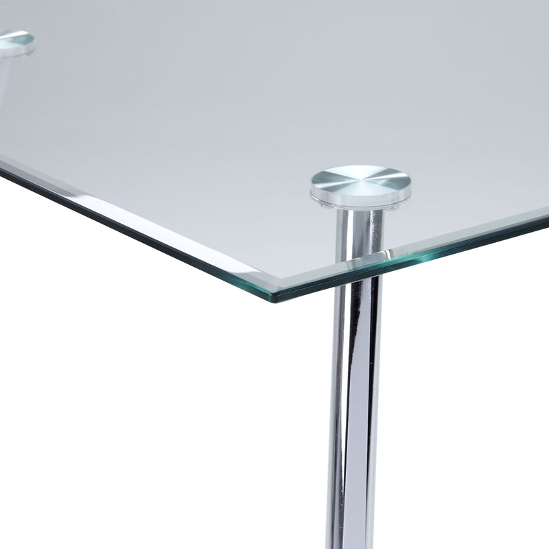 Novella Dining Table Glass, Chrome Leon's