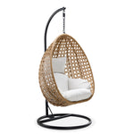 Oasis Outdoor Egg Chair- Beige , Brown
