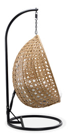 Oasis Outdoor Egg Chair- Beige , Brown