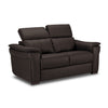 Orlando-Ray Leather Loveseat - Chocolate