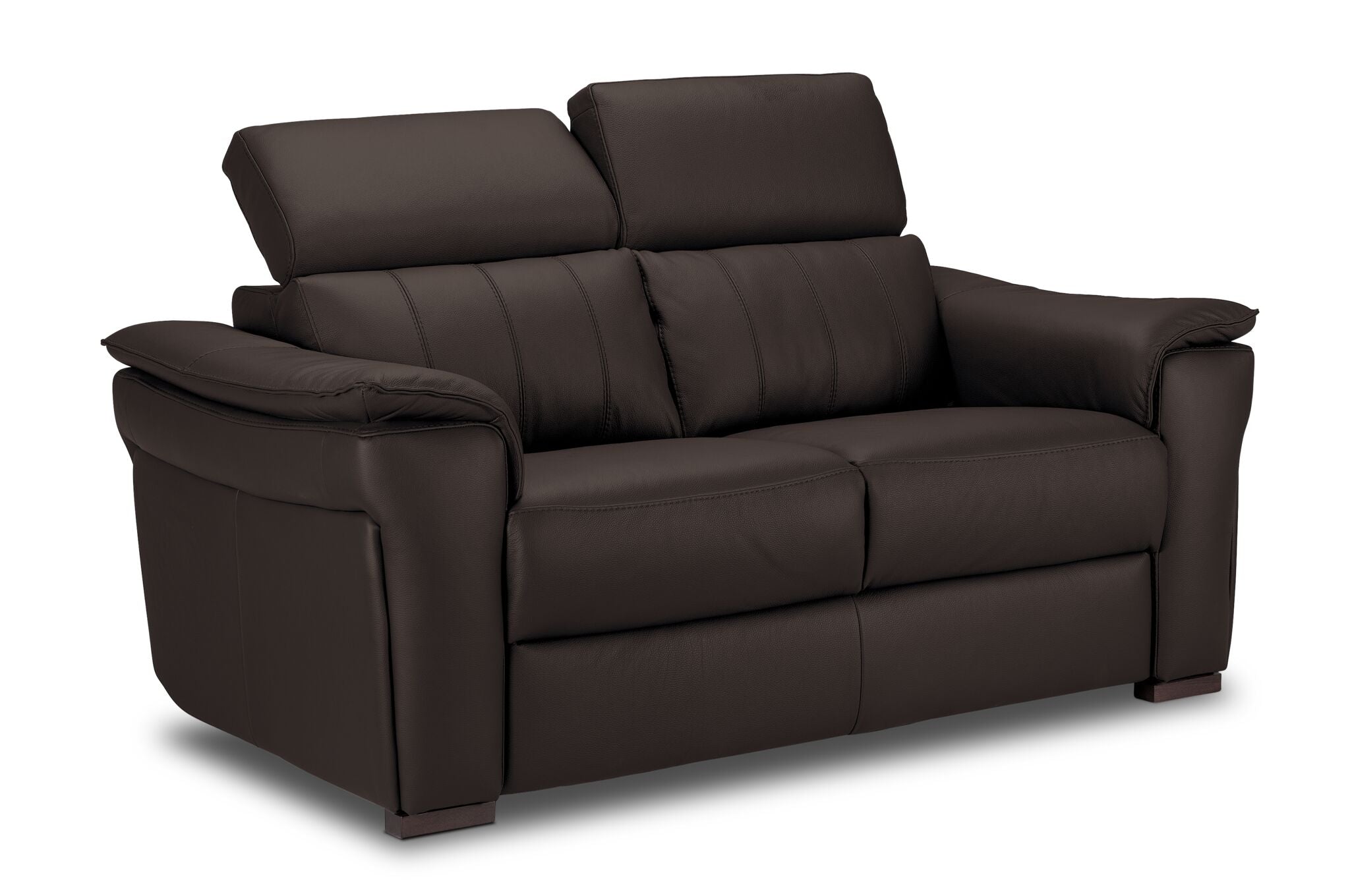 Orlando-Ray Leather Sofa, Loveseat and Chair Set - Chocolate