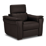 Orlando-Ray Leather Chair - Chocolate