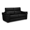 Orlando-Ray Leather Sofa - Black