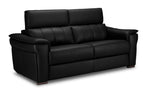 Orlando-Ray Leather Sofa and Loveseat Set - Black