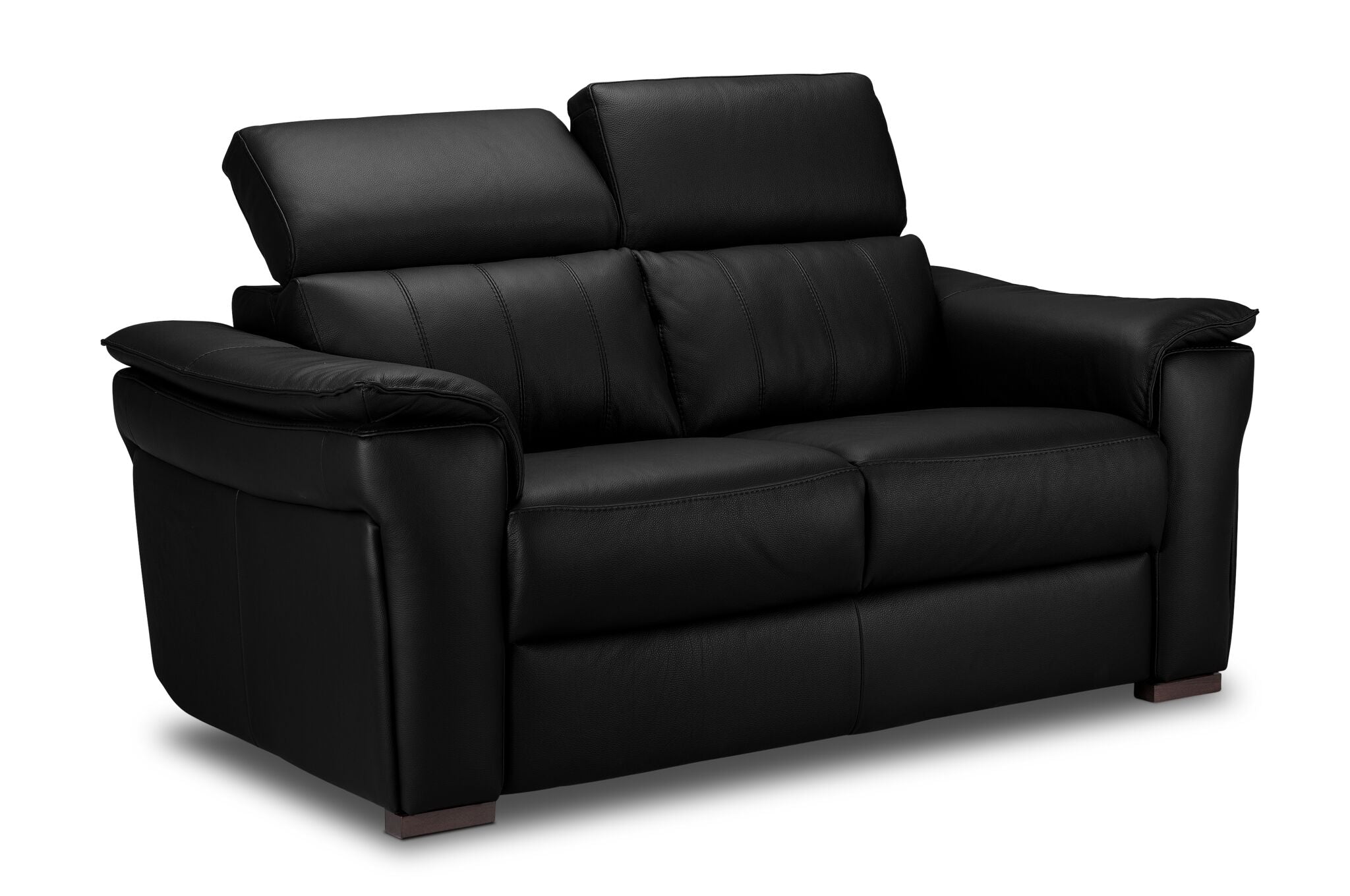 Orlando-Ray Leather Sofa, Loveseat and Chair Set - Black