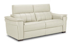 Orlando-Ray Leather Sofa, Loveseat and Chair Set - White
