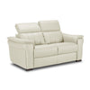 Orlando-Ray Leather Loveseat - White