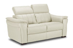Orlando-Ray Leather Sofa and Loveseat Set - White