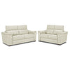 Orlando-Ray Leather Sofa and Loveseat Set - White