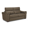 Orlando-Ray Leather Sofa - Taupe