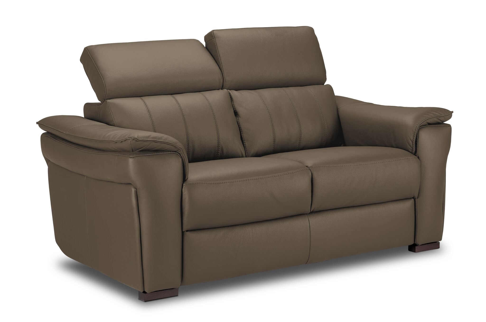 Orlando-Ray Leather Sofa, Loveseat and Chair Set - Taupe