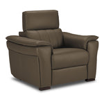 Orlando-Ray Leather Chair - Taupe