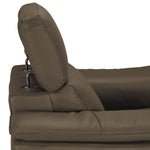 Orlando-Ray Leather Sofa, Loveseat and Chair Set - Taupe