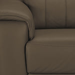 Orlando-Ray Leather Sofa and Loveseat Set - Taupe