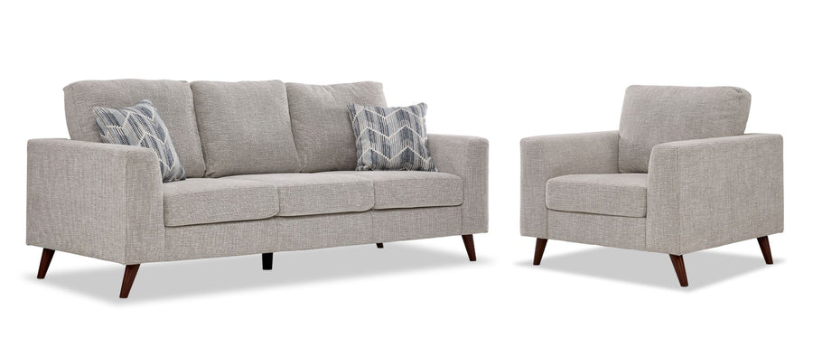 Orleans Sofa and Chair Set - Beige