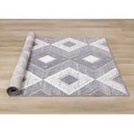 Diamond Mist 5'3" x 7'7" Diamond Pattern Area Rug - Grey, White